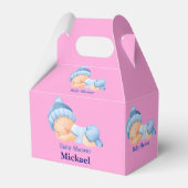 Gepersonaliseerd Schattige Baby shower, Baby Boy, Bedankdoosjes (Voorkant Zijde)
