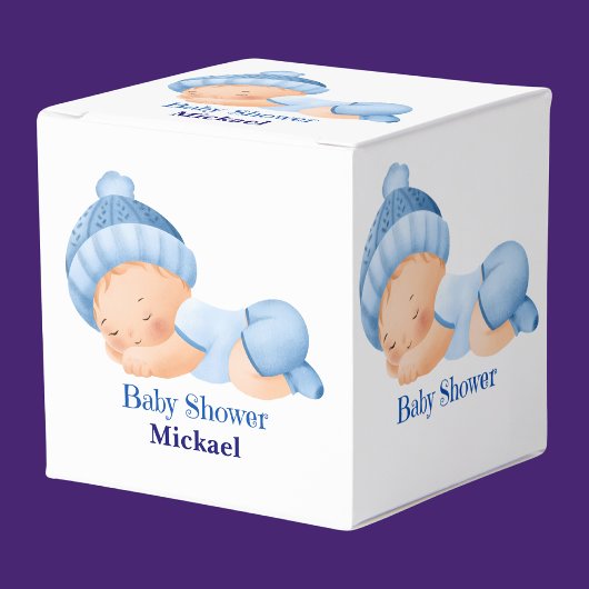 Gepersonaliseerd Schattige Baby shower, Baby Boy,  Bedankdoosjes