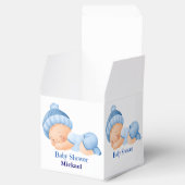 Gepersonaliseerd Schattige Baby shower, Baby Boy,  Bedankdoosjes (Geopend)