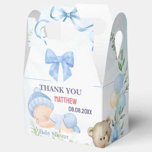 Gepersonaliseerd Schattige Baby shower Bedankdoosjes (Geopend)