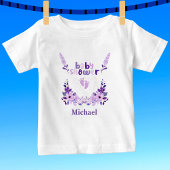 Gepersonaliseerd Schattige Baby shower Bloemenpatr