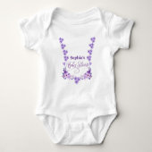 Gepersonaliseerd Schattige Baby shower Bloemenpatr Romper (Voorkant)