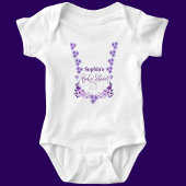 Gepersonaliseerd Schattige Baby shower Bloemenpatr Romper