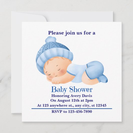 Gepersonaliseerd Schattige Baby shower Kaart (Voorkant)