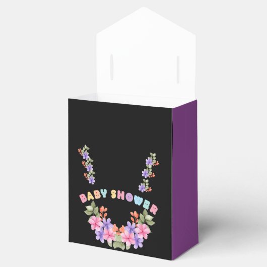 Gepersonaliseerd Schattige Baby shower Monogram Bedankdoosjes (Geopend)