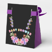 Gepersonaliseerd Schattige Baby shower Monogram Bedankdoosjes (Achterkant)