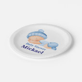 Gepersonaliseerd Schattige Baby shower Papieren Bordje (Gekanteld)