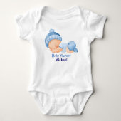 Gepersonaliseerd Schattige Baby shower Romper (Voorkant)