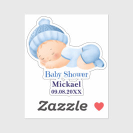 Gepersonaliseerd Schattige Baby shower Sticker