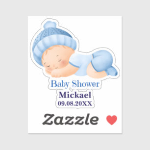 Gepersonaliseerd Schattige Baby shower Sticker