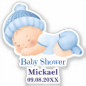 Gepersonaliseerd Schattige Baby shower Sticker (Voorkant)
