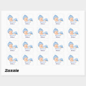 Gepersonaliseerd Schattige Baby shower Vierkante Sticker (Vel)