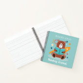 Gepersonaliseerd Schattige Beer Reading Journal Notitieboek (Binnen)