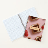 Gepersonaliseerd Schattige Beer toastpatroon Notitieboek (Binnen)