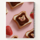 Gepersonaliseerd Schattige Beer toastpatroon Notitieboek (Achterkant)