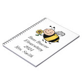 Gepersonaliseerd Schattige Bijenschool Notitieboek (Linkerzijde)