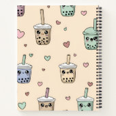 Gepersonaliseerd Schattige Boba theepatroon Notitieboek (Achterkant)