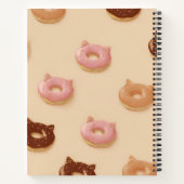 Gepersonaliseerd Schattige Cat Ear Donuts Pattern Notitieboek (Achterkant)