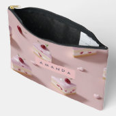 Gepersonaliseerd Schattige Cherry Layer Cake Patte Etui (Open)