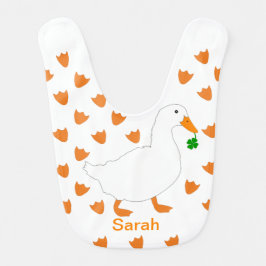 Gepersonaliseerd Schattige eend Boerderij Baby Slabbetje