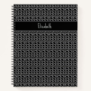 Gepersonaliseerd, Schattige en elegant zebrapatroo Notitieboek