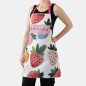 Gepersonaliseerd Schattige fruit aardbeienpatroon Schort (Insitu)