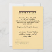 Gepersonaliseerd Schattige geel Baby shower Kaart (Achterkant)