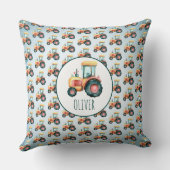 Gepersonaliseerd Schattige geel trekkerpatroon Kussen (Achterkant)
