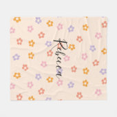 Gepersonaliseerd Schattige gekleurd daisy patroon Fleece Deken (Voorkant (Horizontaal))