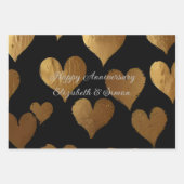 Gepersonaliseerd Schattige Gelukkig Jubileum Inpakpapier Vel (Voorkant 2)