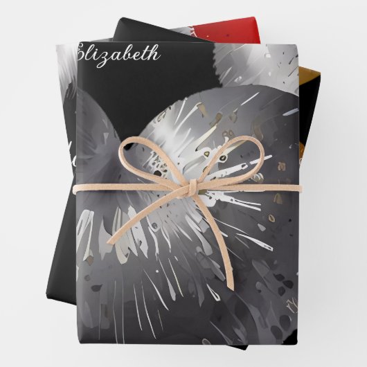 Gepersonaliseerd Schattige Gelukkig Jubileum Inpakpapier Vel (In situ)