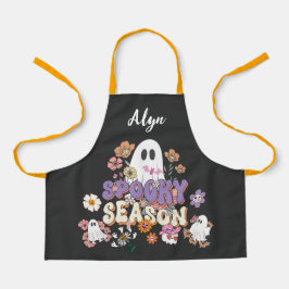 Gepersonaliseerd Schattige Ghost All-Over Print Sc Schort