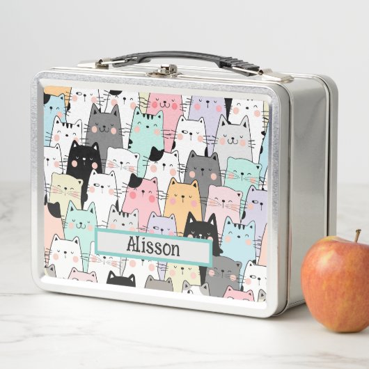 Gepersonaliseerd Schattige kattenpatroon (In situ)