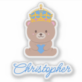 Gepersonaliseerd Schattige Kawaii Blue Royal Princ Sticker