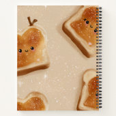 Gepersonaliseerd Schattige Kawaii Toast Pattern Notitieboek (Achterkant)