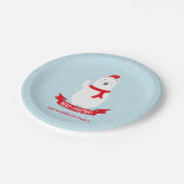 Gepersonaliseerd Schattige Kerst Polar Beer Papieren Bordje (Gekanteld)