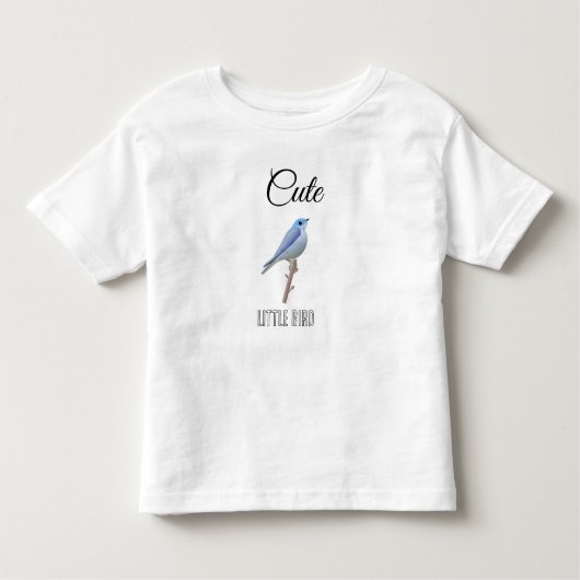 Gepersonaliseerd Schattige klein blauw vogelontwer Kinder Shirts (Voorkant)