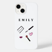gepersonaliseerd, Schattige, make-up artist, meisj Case-Mate iPhone Case (Achterkant)