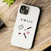 gepersonaliseerd, Schattige, make-up artist, meisj Case-Mate iPhone Case