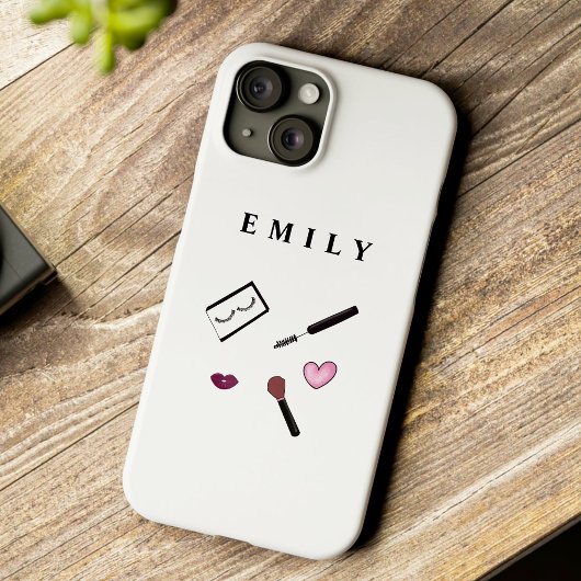 gepersonaliseerd, Schattige, make-up artist, meisj Case-Mate iPhone Case