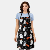 Gepersonaliseerd Schattige modern Halloween spookp Schort (Gedragen)