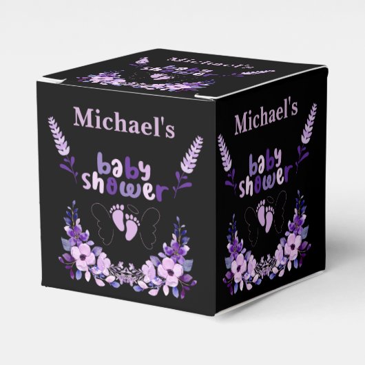 Gepersonaliseerd Schattige Monogram Baby shower Bedankdoosjes (Voorkant Zijde)