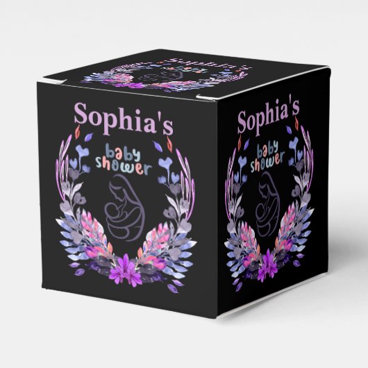 Gepersonaliseerd Schattige Monogram Baby shower Bedankdoosjes (Voorkant Zijde)