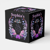 Gepersonaliseerd Schattige Monogram Baby shower Bedankdoosjes (Achterkant)