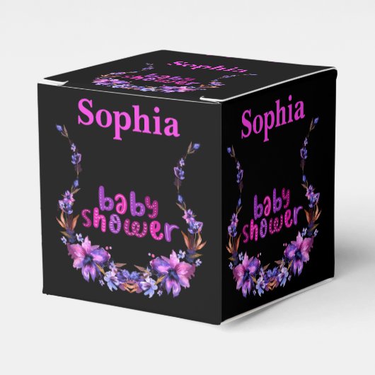 Gepersonaliseerd Schattige Monogram Baby shower Bedankdoosjes (Voorkant Zijde)