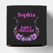 Gepersonaliseerd Schattige Monogram Baby shower Bedankdoosjes (Bovenkant)