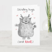 Gepersonaliseerd / Schattige monster / Knuffels en Kaart (Voorkant)