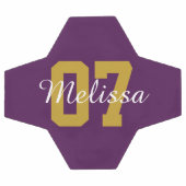 Gepersonaliseerd Schattige Paarse Voetbal (Enkel)