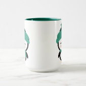 Gepersonaliseerd schattige pinguïn gekleed voor ke mok (Midden)