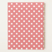 Gepersonaliseerd schattige roze pokadots planner (Achterkant)